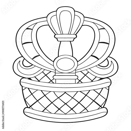 Royal Crown Symbol Line Art
