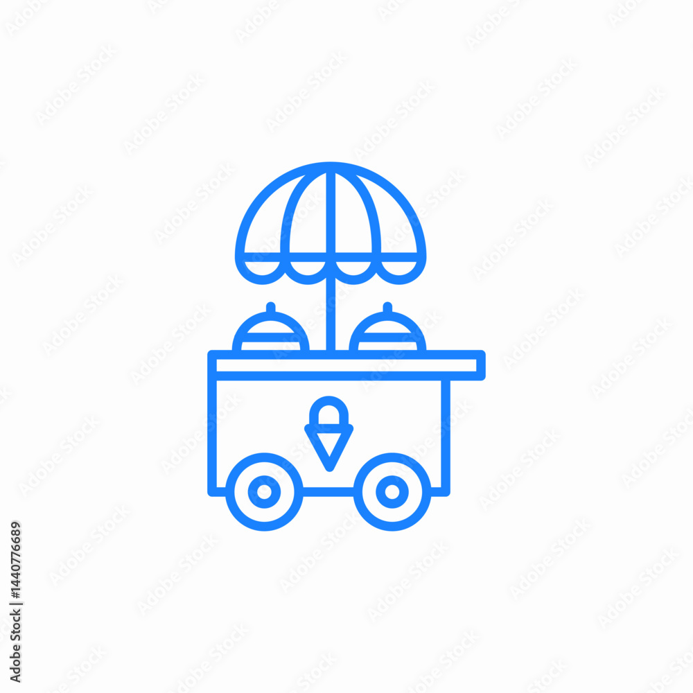 Obraz premium ice cream shop icon sign vector