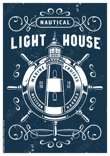 Lighthouse-themed nautical designs