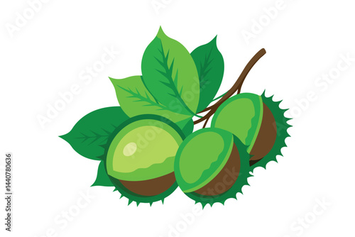 Chestnut Bunch Green Printable Graphic Design