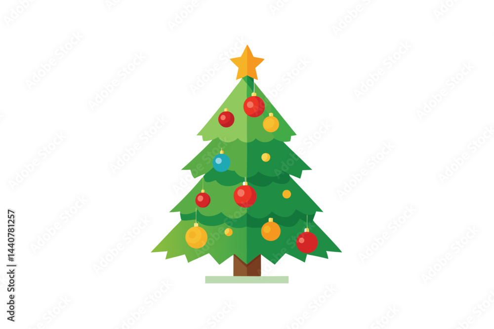 Christmas Tree with Balls Isolated Christmas Tree with Balls Isolated