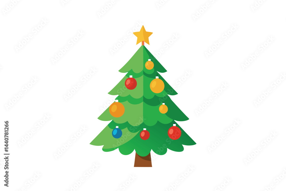Christmas Tree with Balls Isolated Christmas Tree with Balls Isolated