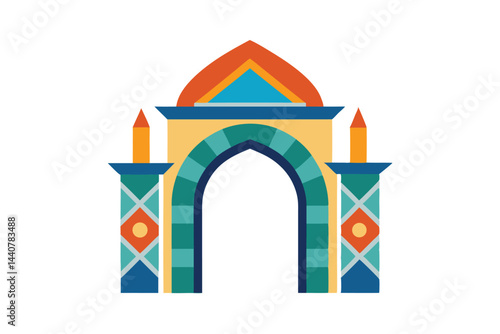 Entrance Arch Design Abstract Vector Illustration