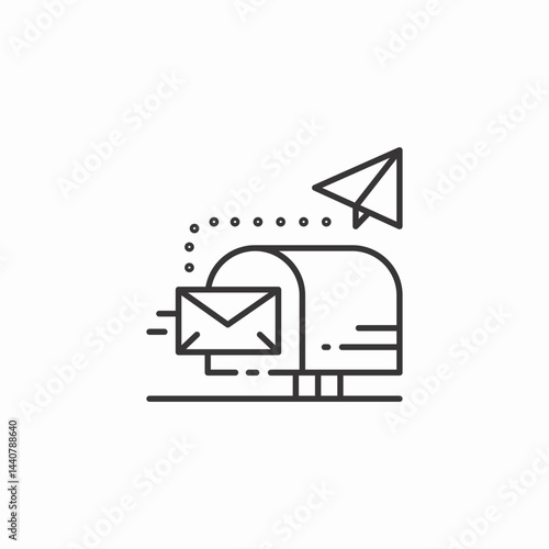 direct mail icon sign vector