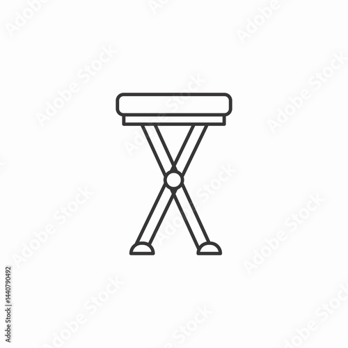 folding stool icon sign vector