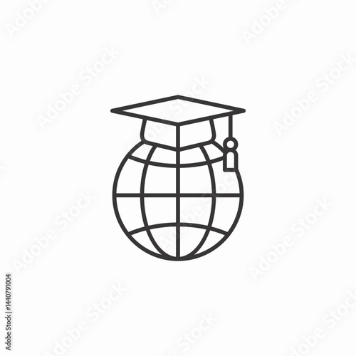 global education icon sign vector
