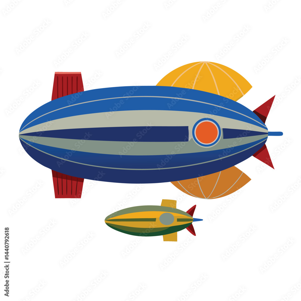 Fototapeta premium Zeppelin icon isolated on white background