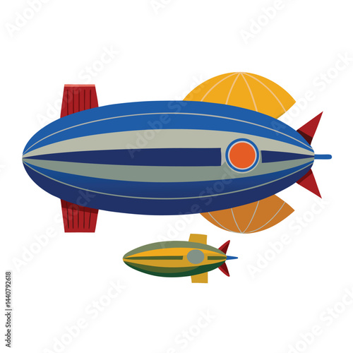 Zeppelin icon isolated on white background