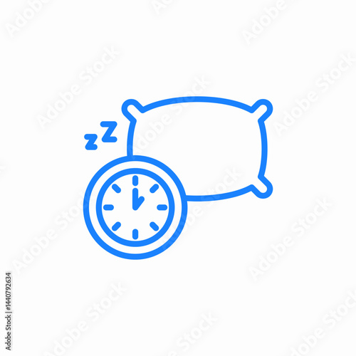 sleeping clock icon sign vector