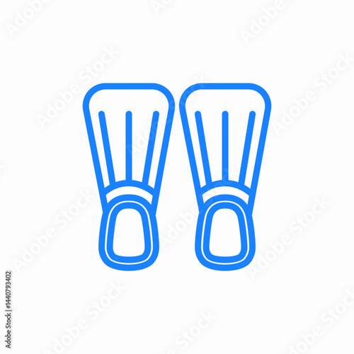 swim fins icon sign vector