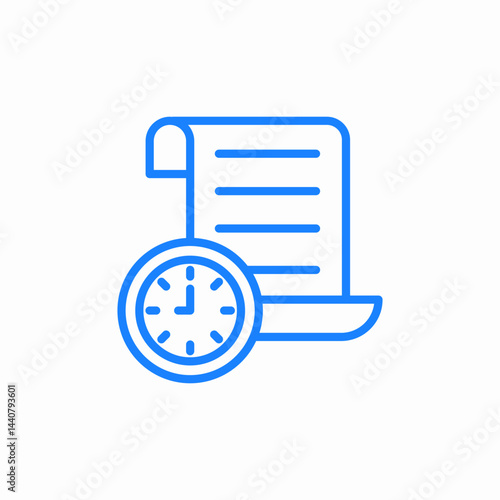 time report icon sign vector