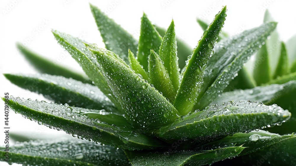 a close-up of a green aloe vera plant with fresh, juicy leaves on a white isolated background, natural and healing design a close-up of a green aloe vera plant with fresh, juicy leaves on a white isolated background, natural and healing design