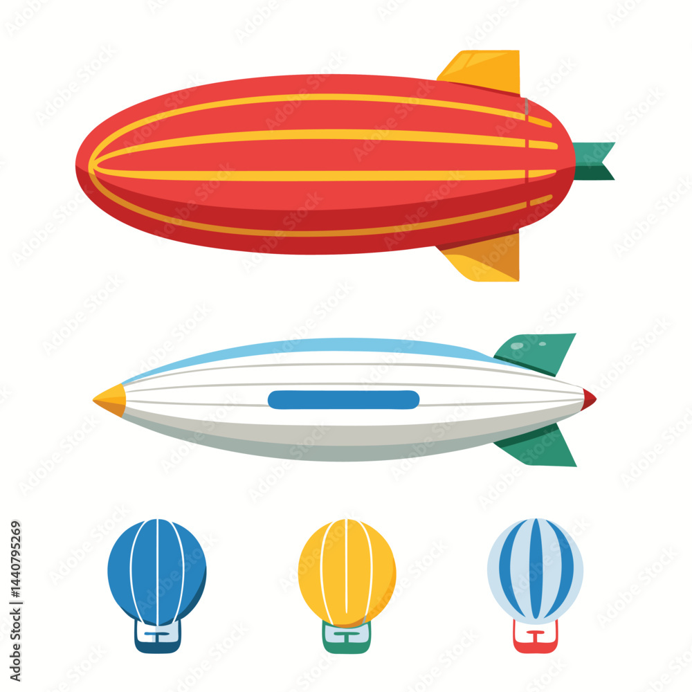 Fototapeta premium Zeppelin icon isolated on white background