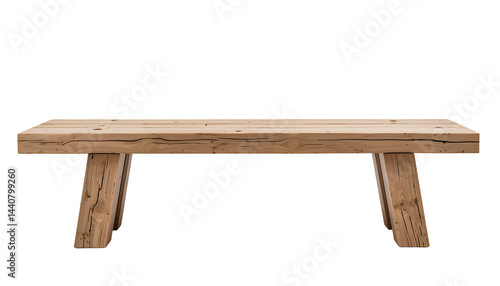 wooden table isolated on transparent background 