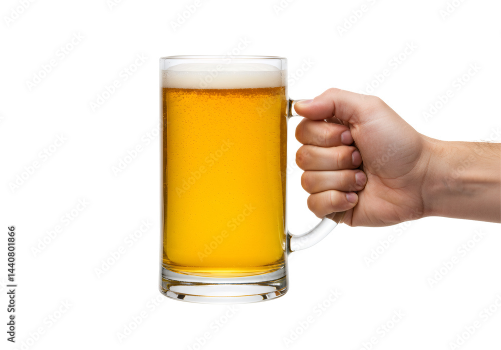 ビール グラスを持つ手 黒背景に透明な泡立つ黄金色の液体と明るいビール ビール グラスを持つ手 黒背景に透明な泡立つ黄金色の液体と明るいビール