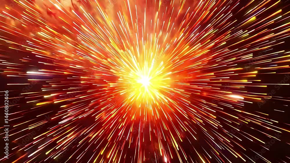 Red Energy Bursting Outwards