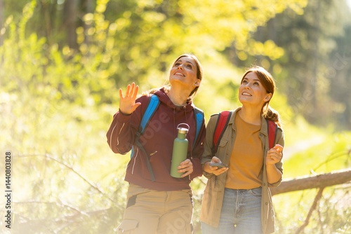 Friends explore a vibrant f...