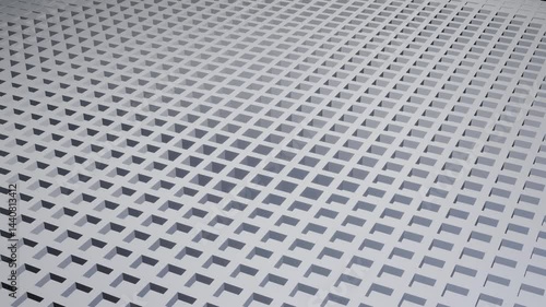Abstract grid pattern, light gray squares and holes