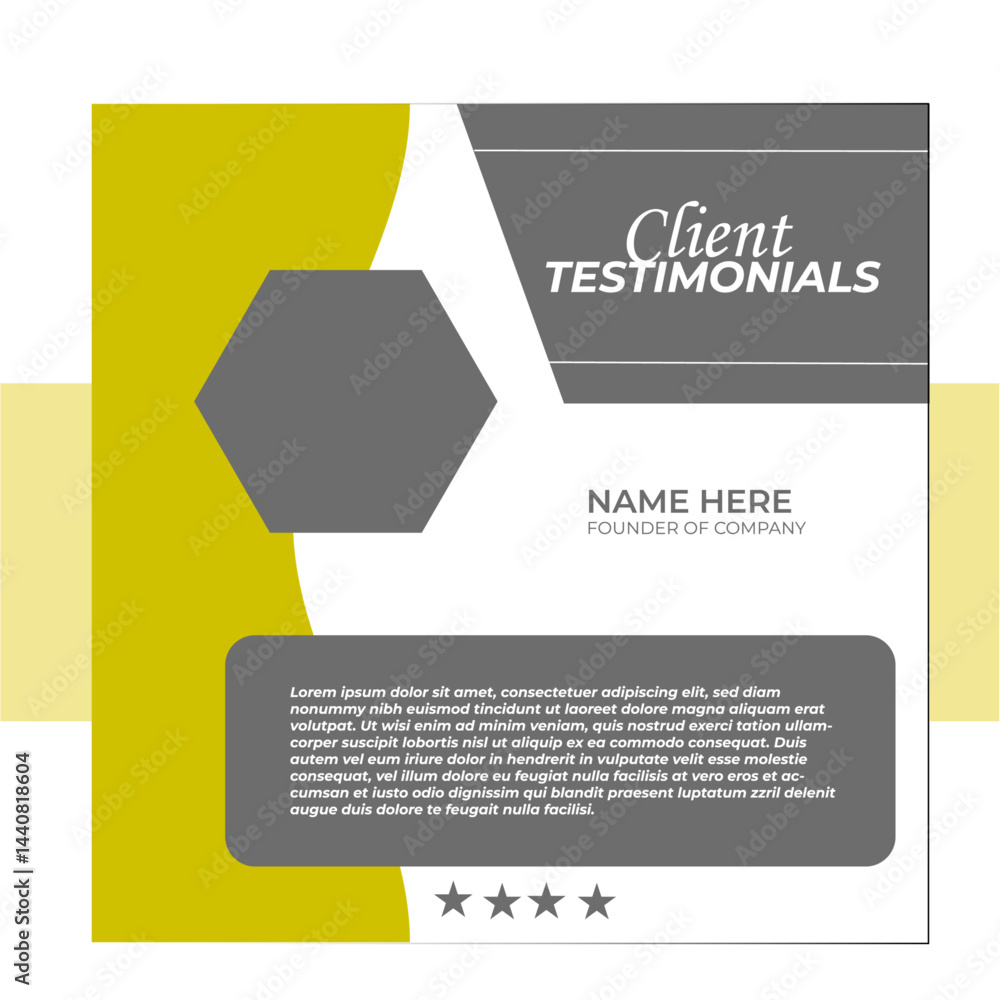 Fototapeta premium Client Testimonial Template Design