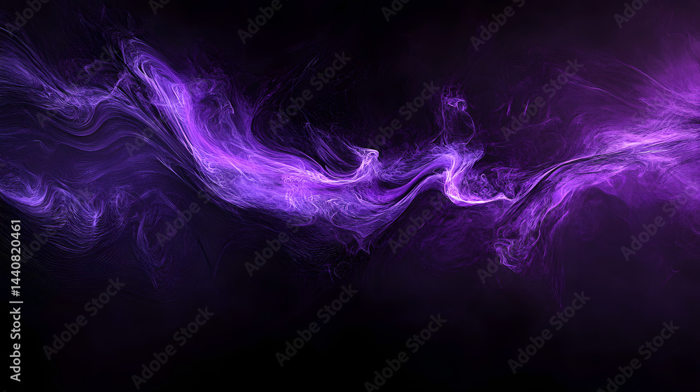 Fototapeta premium A deep purple and black abstract design that conveys mystery, creativity, and power through its dark and rich color palette.