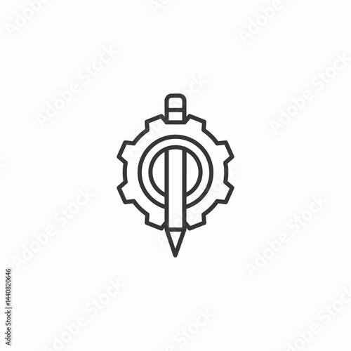 precision tool icon sign vector