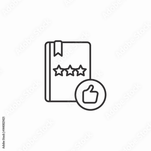 rated book icon sign vector