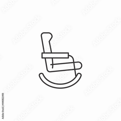 rocking chair icon sign vector