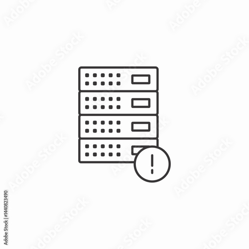 server alert icon sign vector