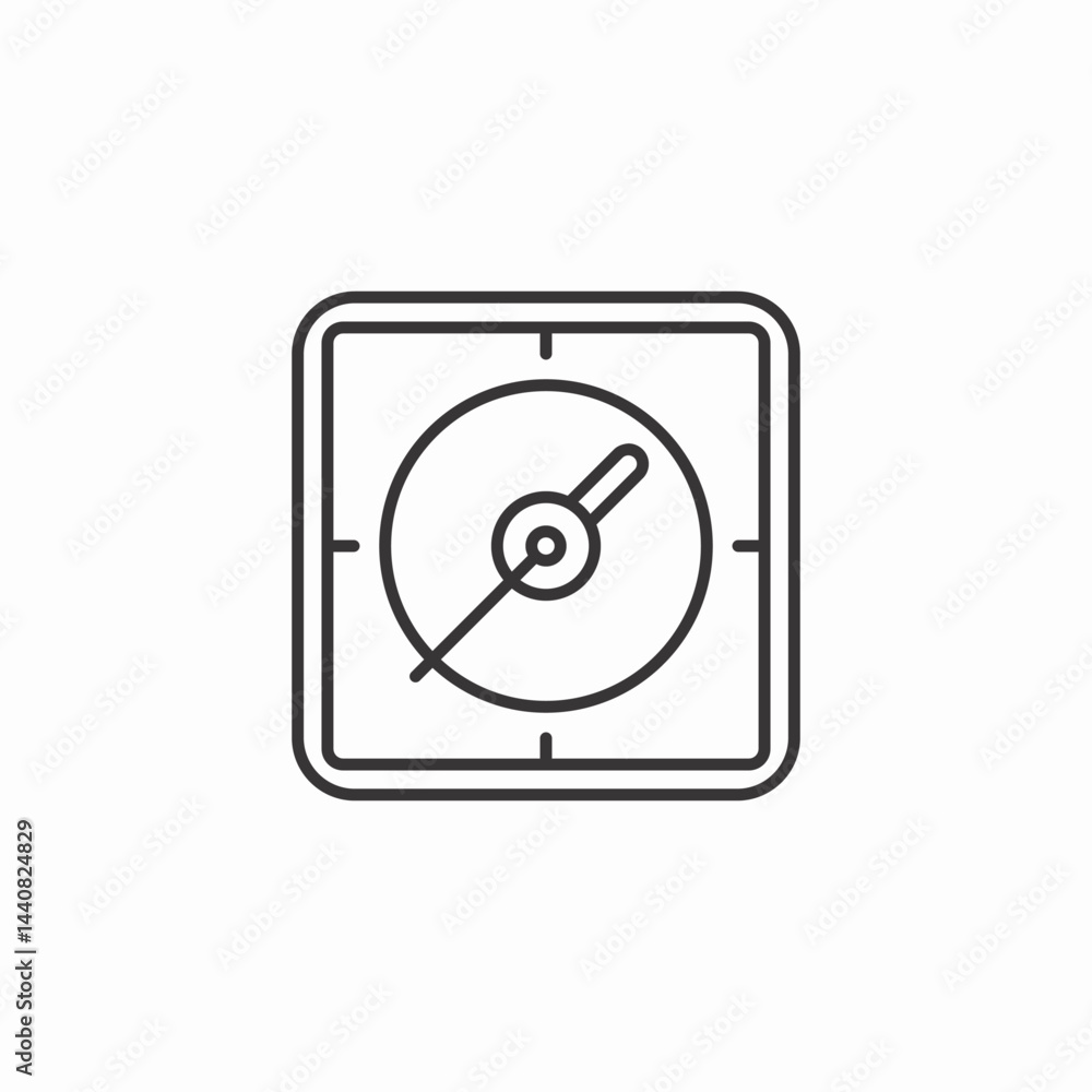 square thermostat icon sign vector square thermostat icon sign vector