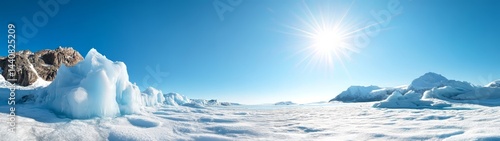 360 degree hdr view of glacial landscape polar region nature photography arctic environment