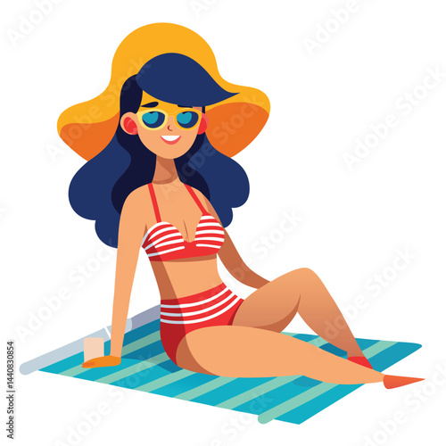 Girl sunbathing