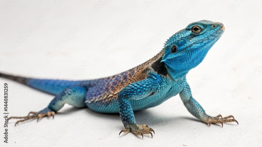 Obraz premium Blue Belly Lizard on studio background
