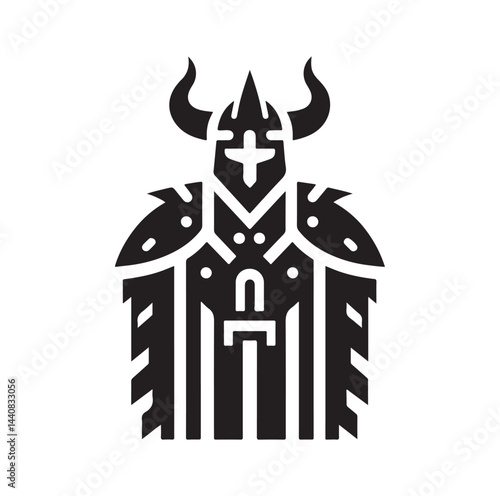 viking warrior silhouette vector illustration