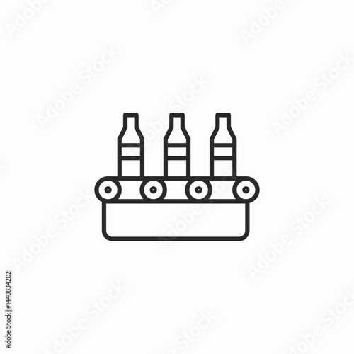 bottling line icon sign vector