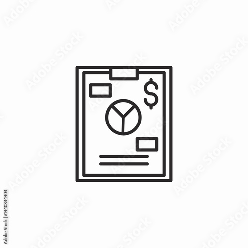 budget report icon sign vector