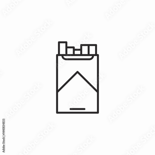 cigarette pack icon sign vector