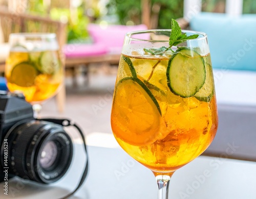 Refreshing Hugo Spritz Cocktail with Elderflower and Mint