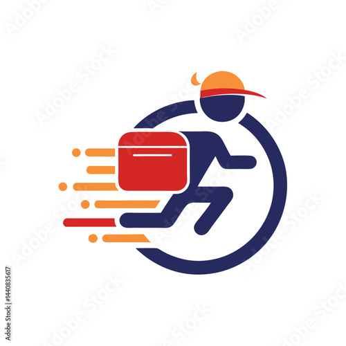 Express minimalist logo designed for a courier service incorporating the letter r, depicting a swift delivery motion