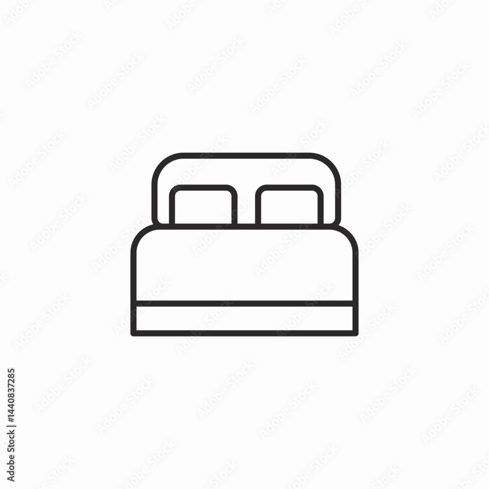 double bed icon sign vector double bed icon sign vector