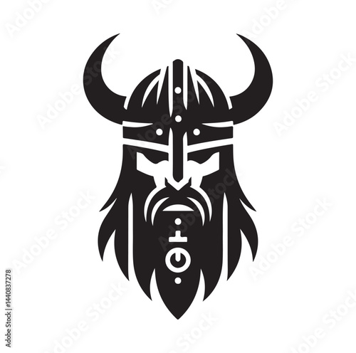 viking warrior silhouette vector illustration