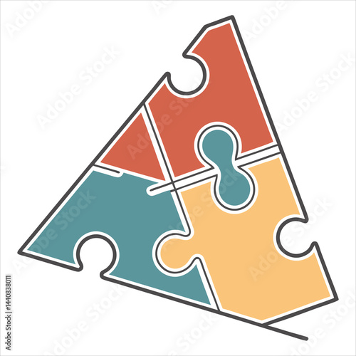 Creative Puzzle Triangle Piece Logo