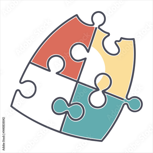 Teamwork Puzzle Solution Icon