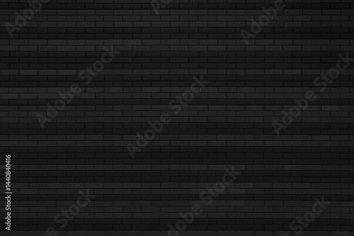 A brick wall with black bricks. The bricks are arranged in a striped pattern.