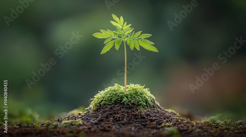 Young sprout emerging from soil (1)