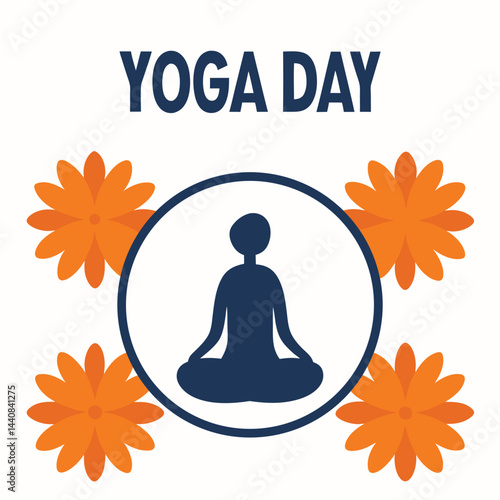 Yoga meditation icon vector illustration of a woman in lotus position symbolizes zen and fitness