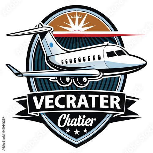 Exclusive vector logo design for a private jet charter service featuring a sleek aircraft and modern emblematic elements