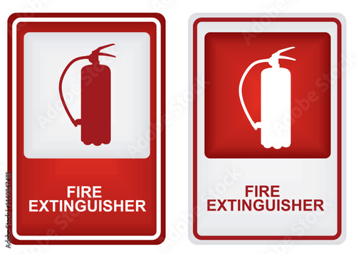 Fire extinguisher sign. vector illustration