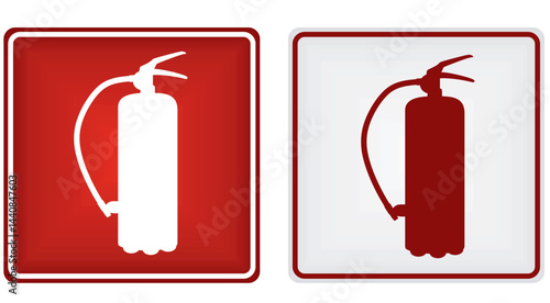 Fire extinguisher sign. vector illustration