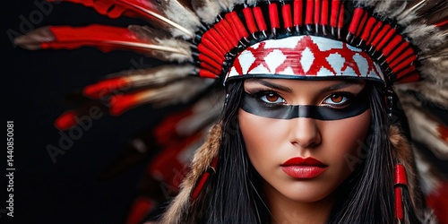 Fototapeta female apache warrior 