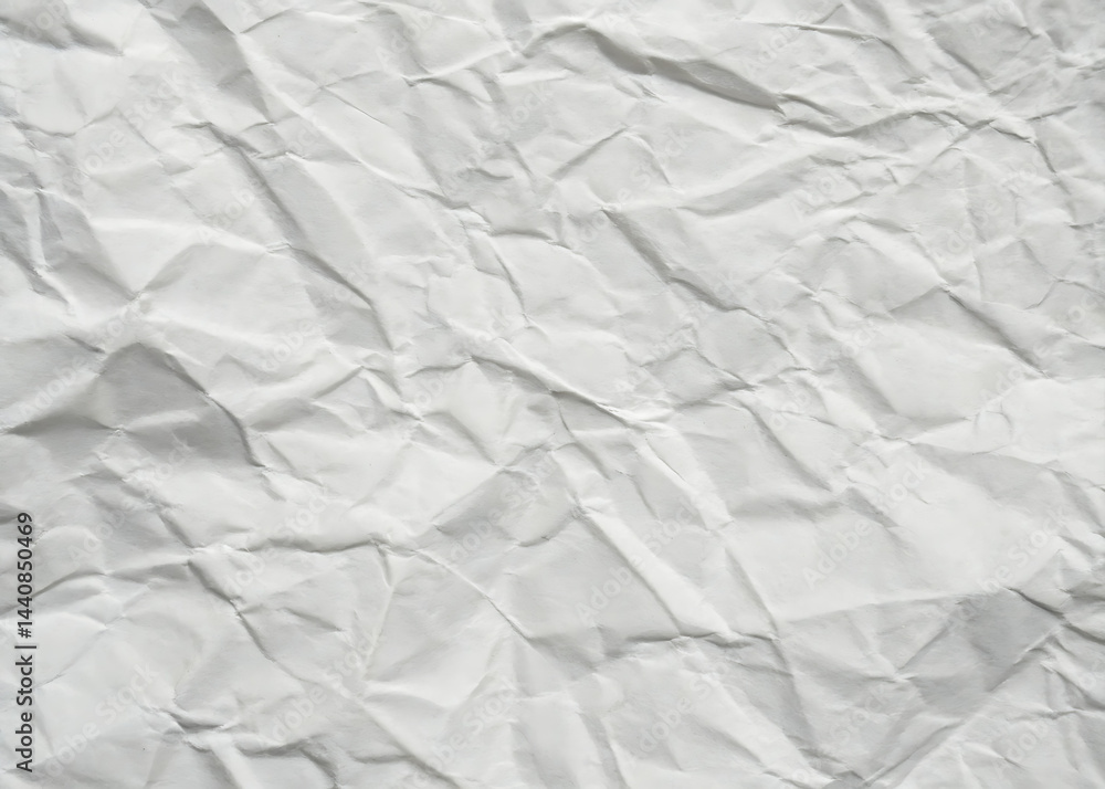 Crumpled white paper texture on a clean, blank surface, featuring wrinkles against a white background. Crumpled white paper texture on a clean, blank surface, featuring wrinkles against a white background.